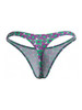 Men’s Printed Thong – Bold Sexy Microfiber Underwear (Purple Geometric Mosaic Print) by CandyMan