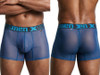 Men's Microfiber Mesh Boxer Briefs – Breathable Sheer Underwear (Blue) by Xtremen