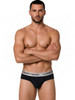Men’s Briefs – Sleek Supportive Everyday Underwear (Black-Silver) by CandyMan