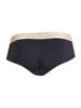 Men’s Briefs – Sleek Supportive Everyday Underwear (Black-Gold) by CandyMan