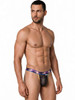 Men’s Mesh Thong – Ultra Low-Rise Sheer Minimal Coverage Underwear (Black) by CandyMan