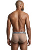 Men's Microfiber Mesh Briefs – Breathable Sheer Underwear (Brown) by Xtremen