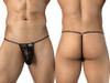 Men’s Lace Thong – Sheer Seductive Minimal Underwear (Black) by CandyMan