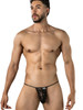 Men’s Lace Thong – Sheer Seductive Minimal Underwear (Black) by CandyMan