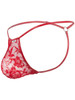 Men’s Lace Thong – Sheer Seductive Minimal Underwear (Red) by CandyMan