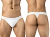 Men's Marsella Thong – Jumbo Enhancement Pouch String Thong (White) by Clever
