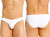 Men’s Invisible Briefs – Low-Rise Smooth Second-Skin Fit Underwear (White) by JOR