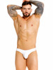 Men’s Invisible Briefs – Low-Rise Smooth Second-Skin Fit Underwear (White) by JOR