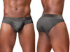 Men’s FEEL SE Briefs – Ergonomic Pouch Athletic Low-Rise Underwear (Dark Gray) by ErgoWear