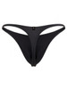 Men’s Microfiber Thong – Minimalist Ergonomic Pouch Barely-There Underwear (Black) by Xtremen