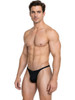 Men’s Microfiber Thong – Minimalist Ergonomic Pouch Barely-There Underwear (Black) by Xtremen