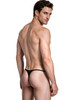 Men’s Microfiber Thong – Minimalist Ergonomic Pouch Barely-There Underwear (Black) by Xtremen