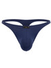 Men’s Microfiber Thong – Minimalist Ergonomic Pouch Barely-There Underwear (Dark Blue) by Xtremen
