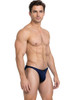 Men’s Microfiber Bikini – Sleek Contoured Pouch Moderate Coverage Underwear (Dark Blue) by Xtremen
