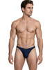 Men’s Microfiber Bikini – Sleek Contoured Pouch Moderate Coverage Underwear (Dark Blue) by Xtremen