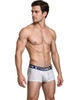 Men’s Microfiber Trunks – Smooth Contoured Pouch Athletic Underwear (White) by Xtremen