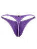 Men’s Microfiber Thong – Ultra-Minimal Contoured Pouch Underwear (Purple) by Xtremen