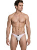 Men’s Microfiber Bikini – Ultra-Low Rise Contoured Pouch Ruched Back (White) by Xtremen