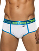 41302* Xtremen Men's Classic Metallic Brief Color White