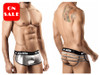 8385* Pikante Men's Platinum Metallic Open Back Boxer