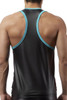 112233* MalePower Lazer Mesh Tank Top Color Black