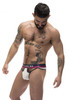 237-246 MalePower Men's French Terry Cutout Thong Color Ivory