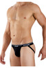 705910-962 Papi Men's 3PK Rib Jockstrap Color Black-Charcoal-Gray