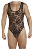 99380 CandyMan Men's Lace Bodysuit Color Black