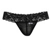 Men’s Lace Thong Lingerie – Sheer Sexy Underwear (Black) by CandyMan
