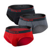 980403-950 Papi Men's 3PK Cotton Stretch Briefs Color Red-Gray-Black