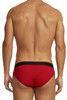 980403-950 Papi Men's 3PK Cotton Stretch Briefs Color Red-Gray-Black