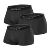 980501-001 Papi Men's 3PK Cotton Stretch Brazilian Solids Color Black