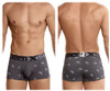 51437C Xtremen Men's Bicycle Print Boxer Briefs Color Dark Gray