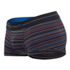 554569-968 Papi Men's Pencil Stripe Brazilian Trunks Color Black-Blue