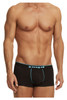 980503-969 Papi Men's 3PK Cotton Stretch Brazilian Yarn-dye Trunks Color Turquoise-Black