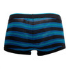 980503-969 Papi Men's 3PK Cotton Stretch Brazilian Yarn-dye Trunks Color Turquoise-Black