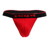 980902-950 Papi Men's 3PK Cotton Stretch Thong Color Red-Gray-Black