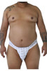 99315X CandyMan Men's Peek a Boo Thong Color White