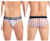 42050 Hawai Men's Lines Hip Briefs Color White