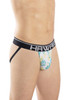 42052 Hawai Men's Flowers Athletic Jockstrap Color Turquoise