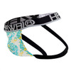 42052 Hawai Men's Flowers Athletic Jockstrap Color Turquoise