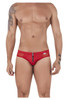 99500 CandyMan Men's Zipper-Mesh Bikini Color Red