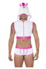 99520* CandyMan Unicorn Hoodie and Trunk Set Color White-Hot Pink