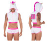 99520* CandyMan Unicorn Hoodie and Trunk Set Color White-Hot Pink