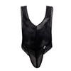 99522* CandyMan Men's Lace-Mesh Bodysuit Thong Color Black