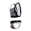99524 CandyMan Men's Halter Top and Thong Set Color Black-Zebra