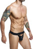 DMBL04* MaleBasics Men's Dngeon Peak-a-Boo Jockstrap Color Black