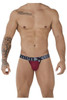 91081 Xtremen Men's Microfiber Jacquard Bikini Color Red