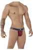 91081 Xtremen Men's Microfiber Jacquard Bikini Color Red