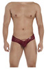 99535 CandyMan Men's Bow Jockstrap Color Burgundy